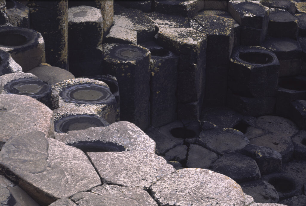 NORTHERN IRELAND, County Antrim, Giants Causeway. The hexagonal basalts rock formations of this world heritage site.