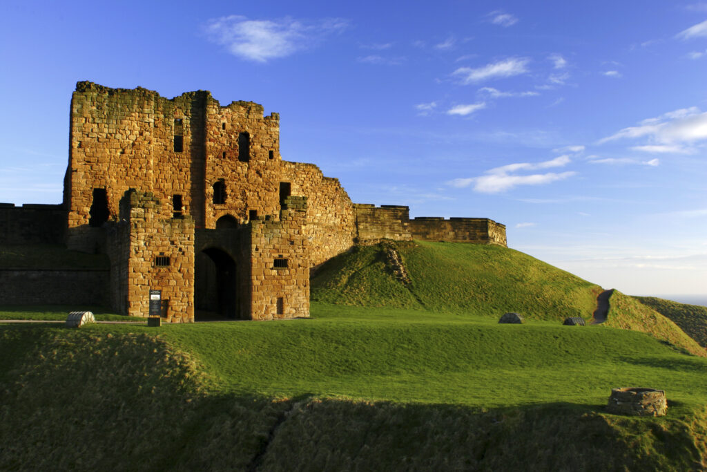 ENGLAND, Tyne and Wear, Tynemouth Castle and Priory. Gatehouse of the Tynemouth Castle and Priory, viewed from the west.