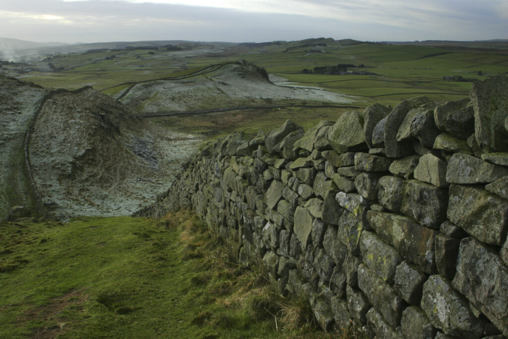 ENGLAND, Northumberland, Hadrians Wall. The world heritage site of Hadrians Wall near the town of Haltwhistle