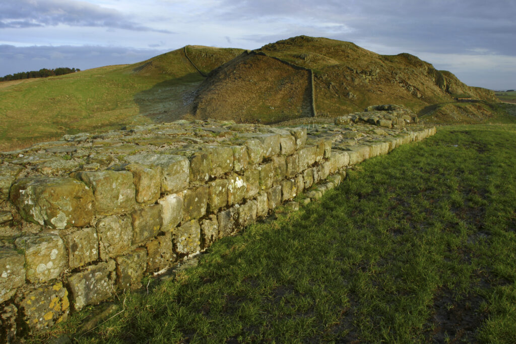 ENGLAND, Northumberland, Hadrians Wall. The world heritage site of Hadrians Wall near the town of Haltwhistle