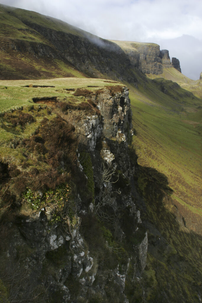 Scotland Isle Of Skye Trotternish ridge The impressive features of the Quiraing and the surrounding mountain scenery