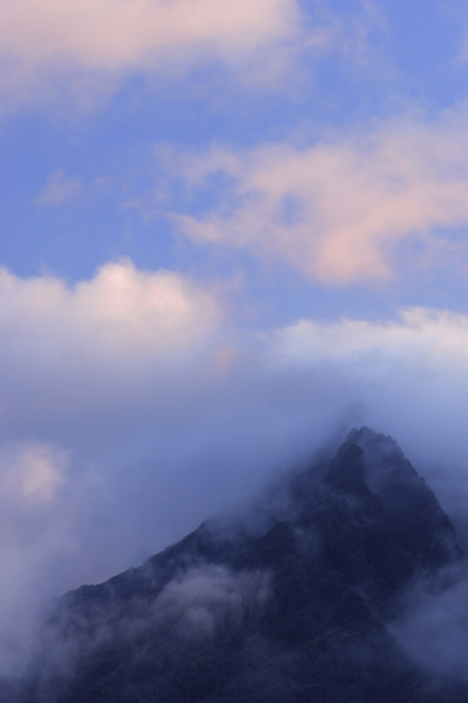 Scotland Isle of Skye Glen Sligachan The pastel colours of a sunset over the wild mountain landscape of Glen Sligachan