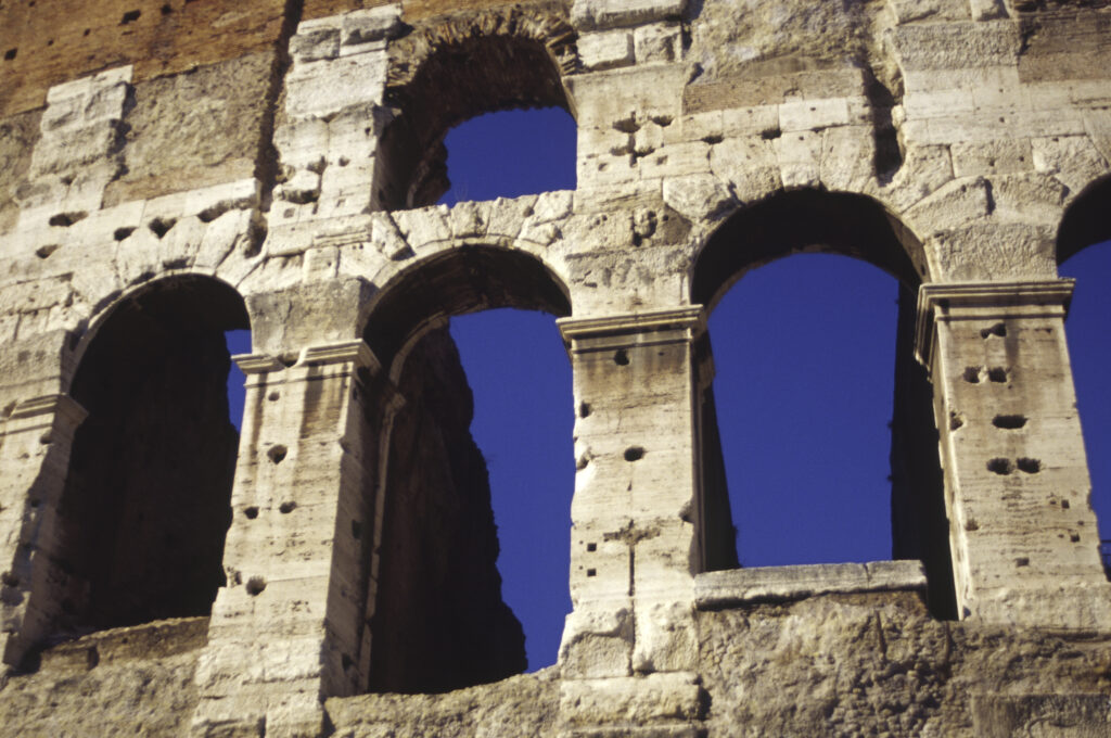 italy, Lazio, Rome. The Colosseum a world heritage site in Lazio Rome