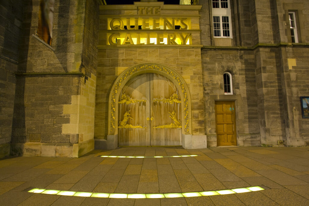 Scotland, Edinburgh, Queen's Gallery. The Queen's Gallery, originally built as the Holyrood Free Church, which forms part of the Palace of Holyroodhouse Complex.