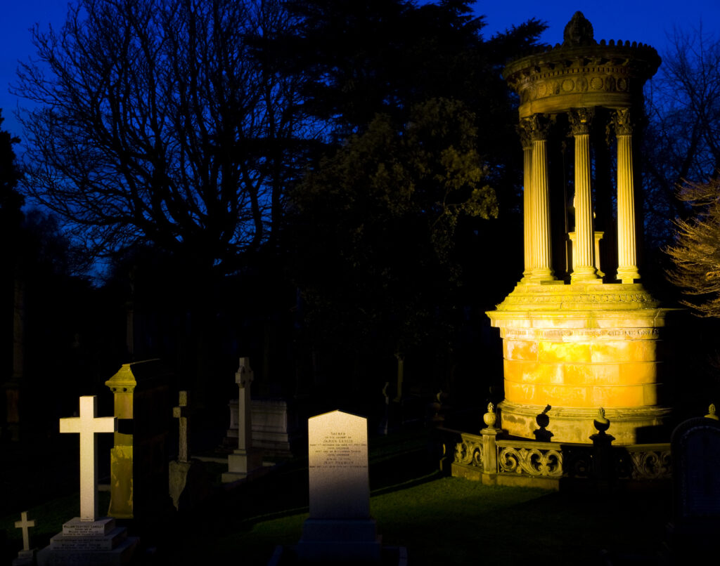 Scotland, Edinburgh, Dean Cemetery. Dean Cemetery stands on the former site of Dean House which was demolished in 1845.