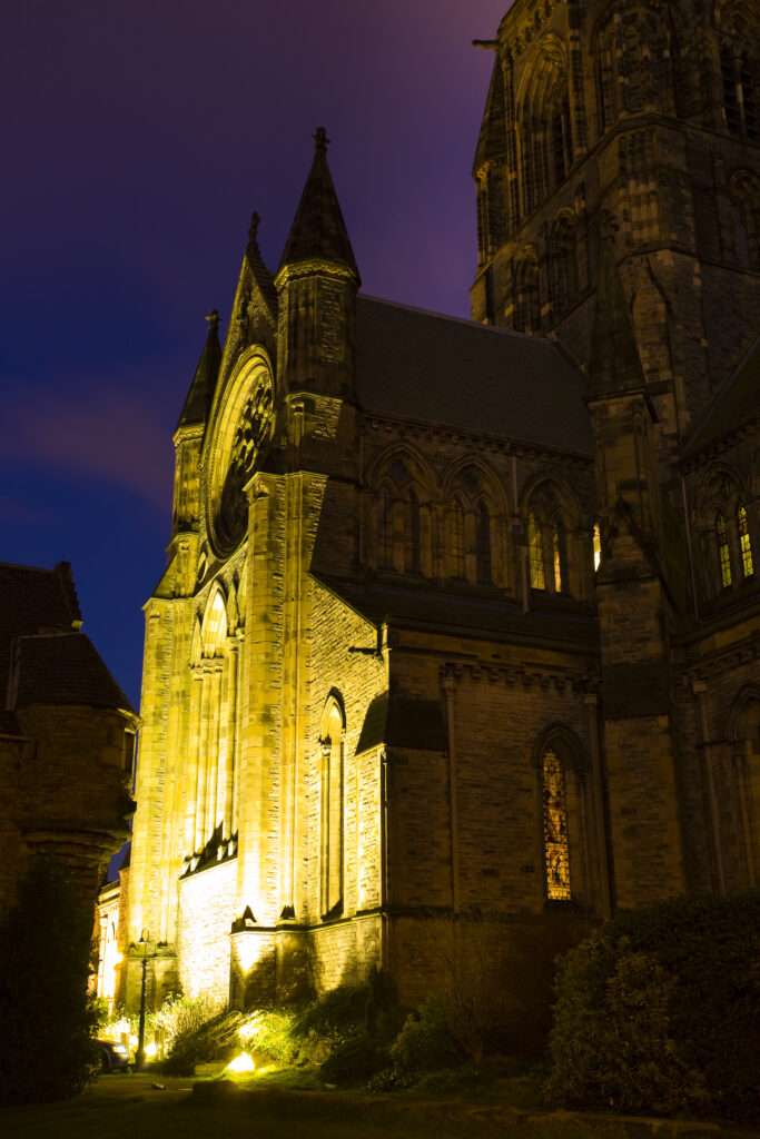 Scotland, Edinburgh, St Mary's Episcopal Cathedral. St Mary's Episcopal Cathedral in the west end of Edinburgh is Scotlands' largest ecclesiastical building.