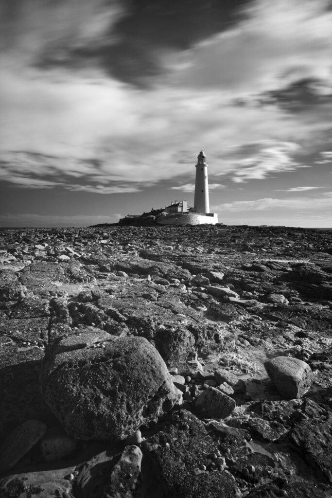 England, Tyne & Wear, St Marys Island. St Mary's Island and Lighthouse near the town of Whitley Bay.
