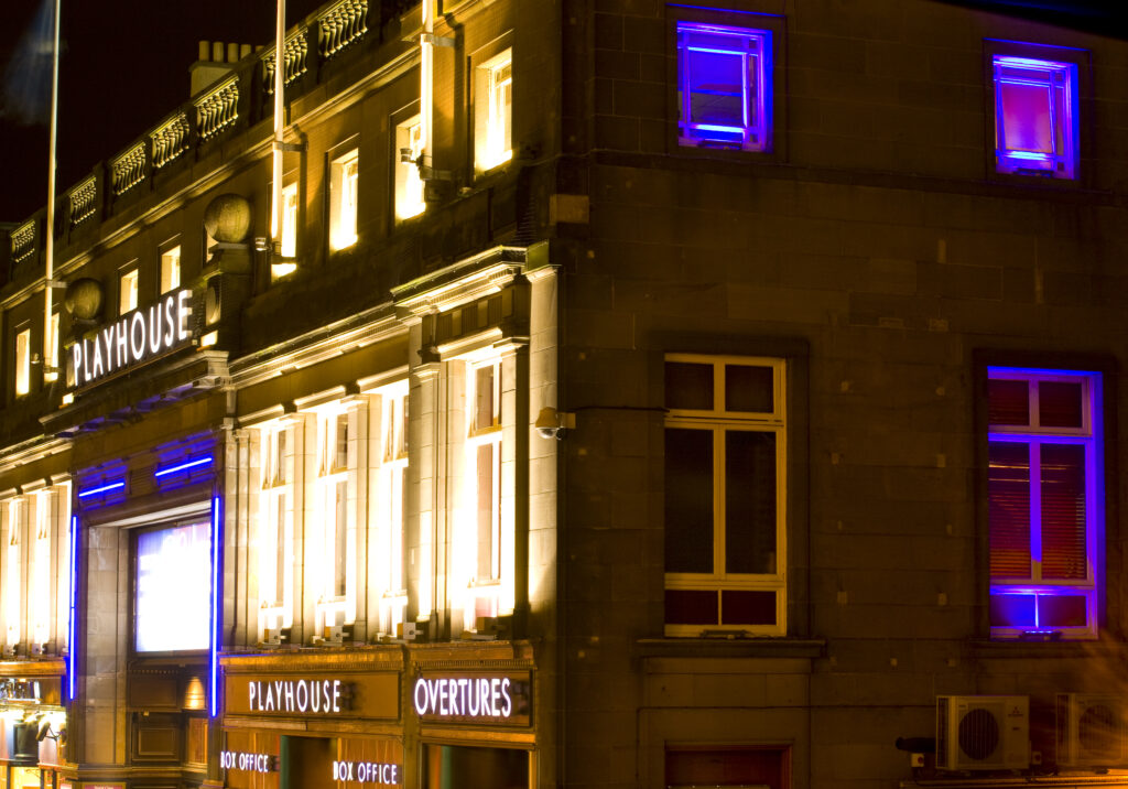 Scotland, Edinburgh, Edinburgh Playhouse. The Edinburgh Playhouse, which originally opened as a cinema in 1929, was designed by architect John Fairweather who gained inspiration for the design from the Roxy Theatre in New York.