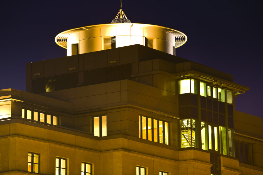 Scotland, Edinburgh, Edinburgh City. Modern archetecture in the heart of the financial district.