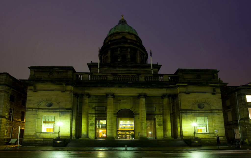 Scotland, Edinburgh, New Town. Originally opened as a church in 1814, the West Register House became a branch of the Scottish Record Office in 1968.