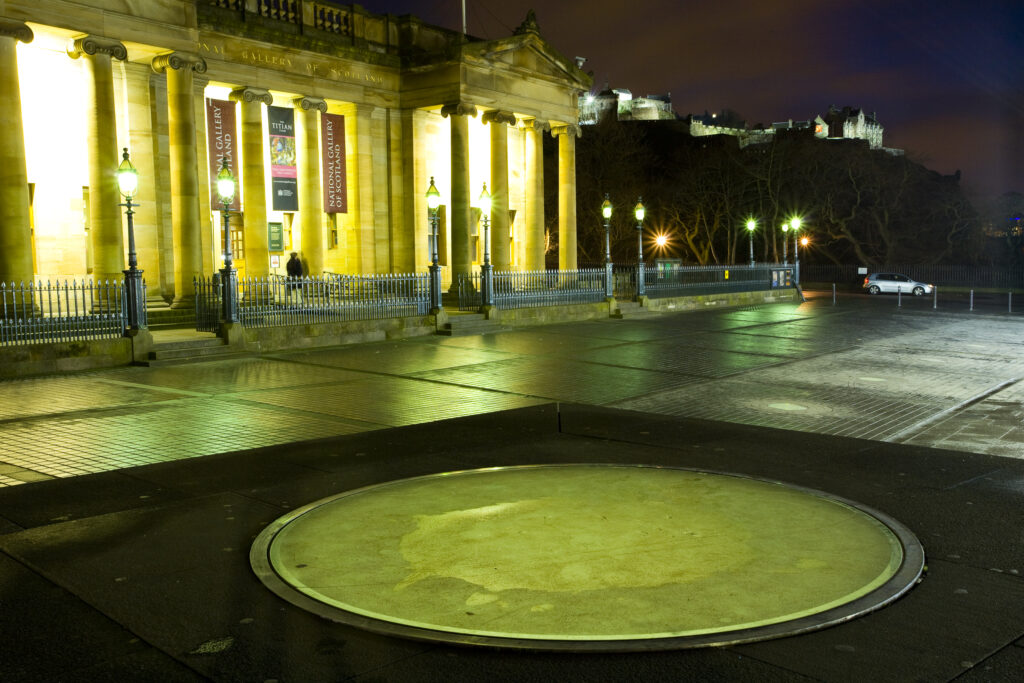 Scotland, Edinburgh, The Mound. The neoclassical style National Gallery of Scotland building, designed by William Henry Playfair, was opened to the public in 1859.