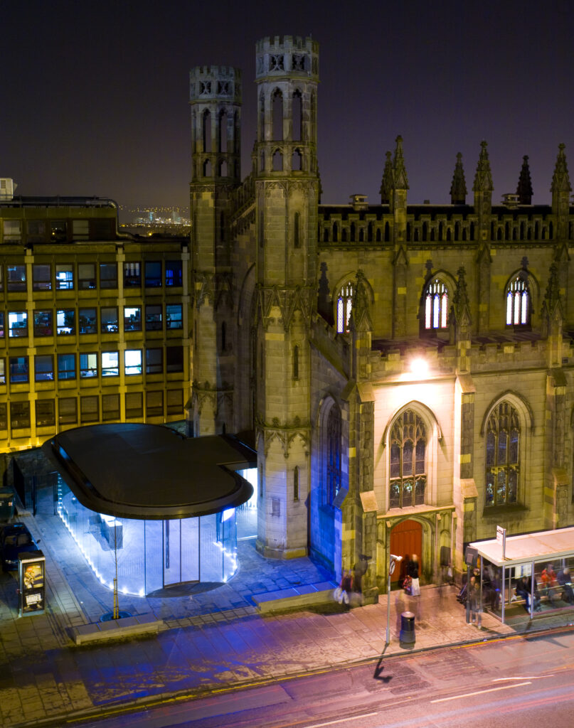 Scotland, Edinburgh, Edinburgh City. Modern pavilion designed to express the progressive attitudes of the St Paul’s and St George’s Church on York Place.