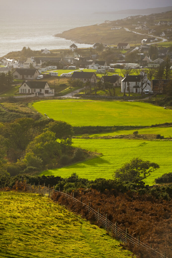 Scotland, Scottish Highlands, Gairloch. Countryside surrounding the village of Gairloch on the banks of Loch Gairloch.