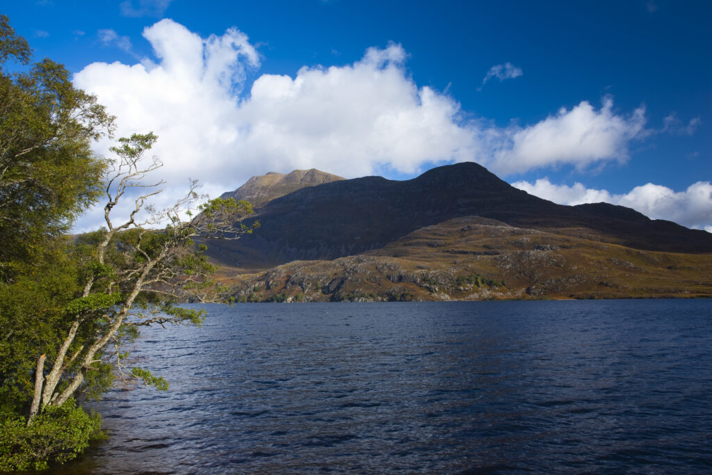 Scotland, Scottish Highlands, Beinn Eighe NNR. Slioch, a mountain alongside Loch Maree in the Beinn Eighe National Nature Reserve which was Britain's first National Nature Reserve.