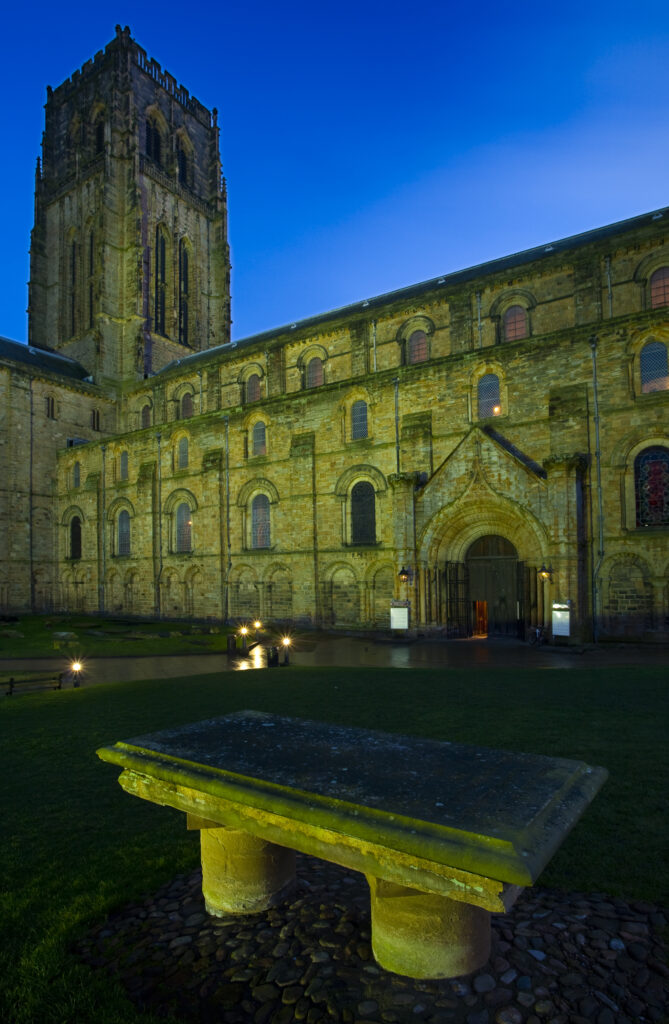 England, County Durham, Durham City. Memorial Gravestone within the grounds of Durham Cathedral.