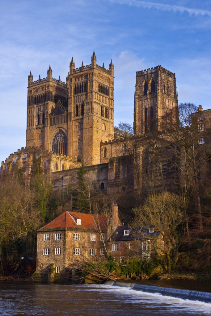 England, County Durham, Durham City. Fulling Mill,on the banks of the River Wear,below Durham Cathedral.