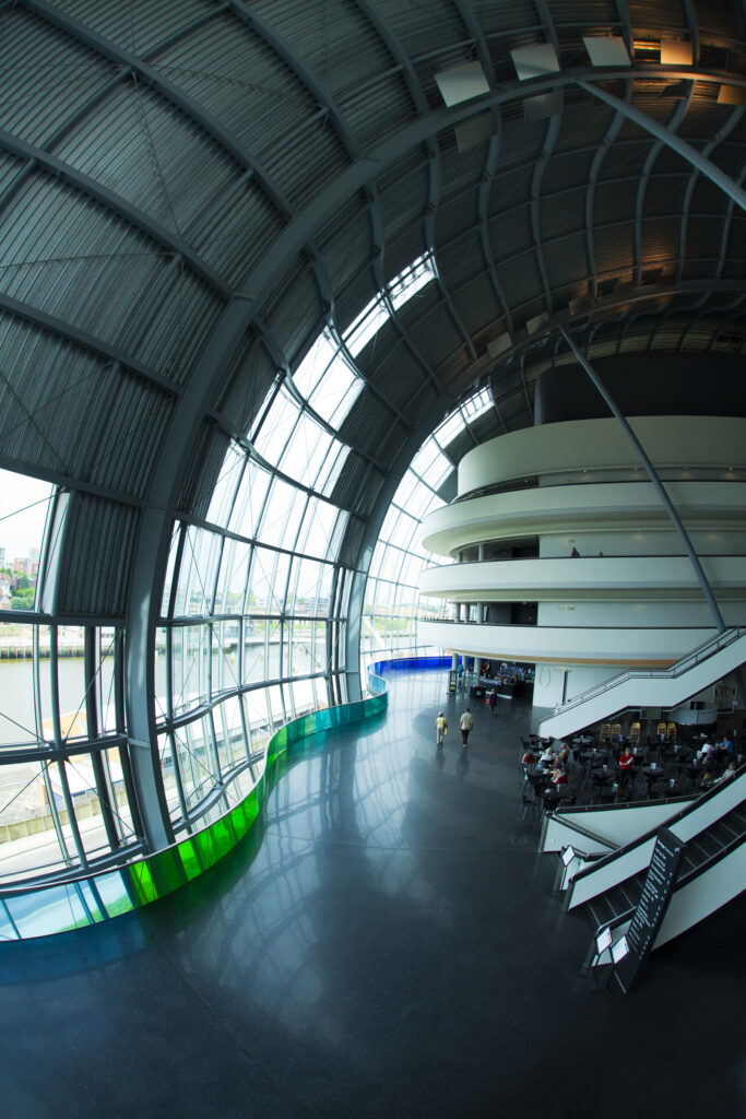 England, Newcastle upon Tyne, The Sage. Interior view of the Sage, an iconic building on the Newcastle Upon Tyne / Gateshead Quayside.