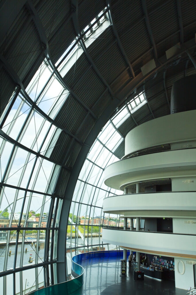 England, Newcastle upon Tyne, The Sage. Interior view of the Sage, an iconic building on the Newcastle Upon Tyne / Gateshead Quayside.