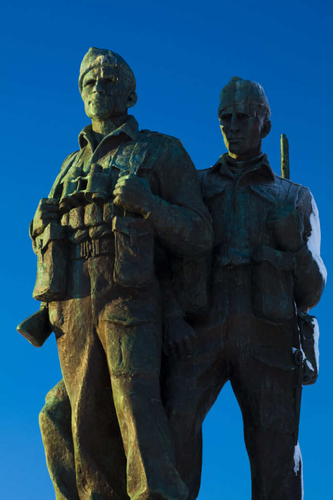 Scotland, Scottish Highlands, The Great Glen. The Commando Memorial near Spean Bridge in the Great Glen commemorates the commandos who trained in the area during the Second World War.