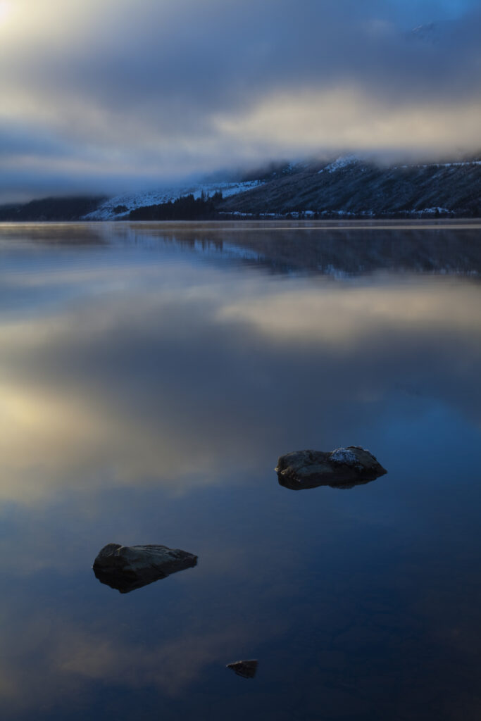 Scotland, Scottish Highlands, Loch Lochy. Cloud formations refelcted upon Loch Lochy.