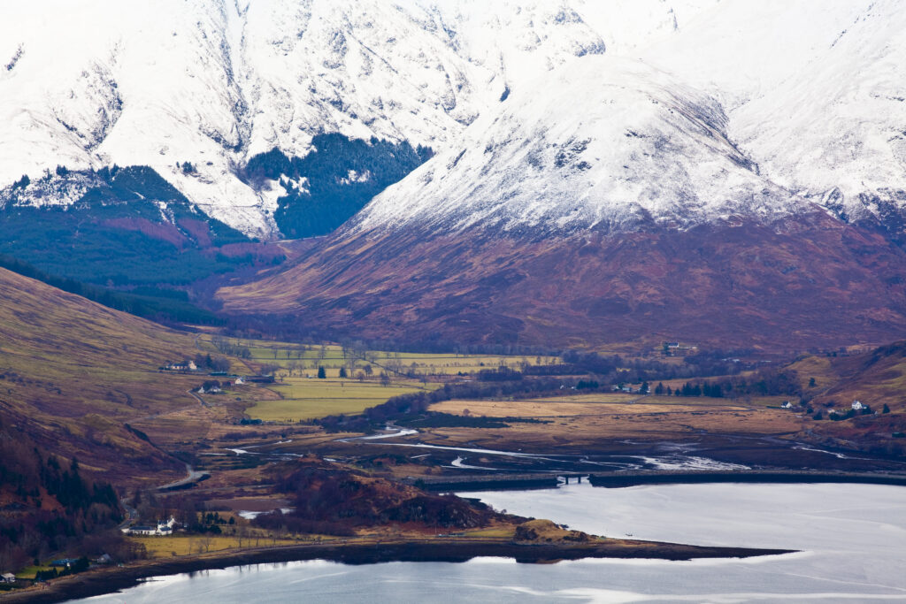 Scotland, Scottish Highlands, Druim Sgurr nan Cabar. Loch Duich near Shiel Bridge viewed from Druim Sgurr nan Cabar.