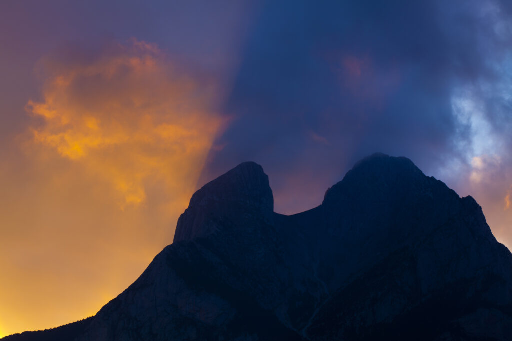 Spain, Catalonia, Pyrenees, Pedraforca. The Pedraforca Mountain in the heart of the Cadí-Moixeró Natural Park.