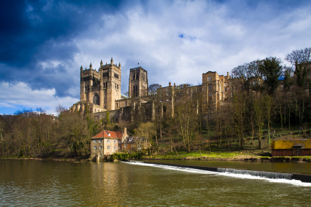 England, County Durham, Durham City. Fulling Mill,on the banks of the River Wear,below Durham Cathedral.