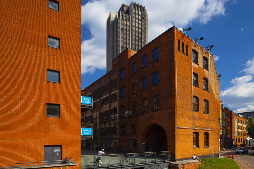England, London, OXO Complex. The OXO Tower complex with Sea Containers House beyond.