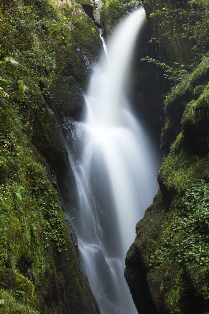 England, Cumbria, Lake District National Park. Aira Force is a powerful body of water near the shores of Ullswater.
