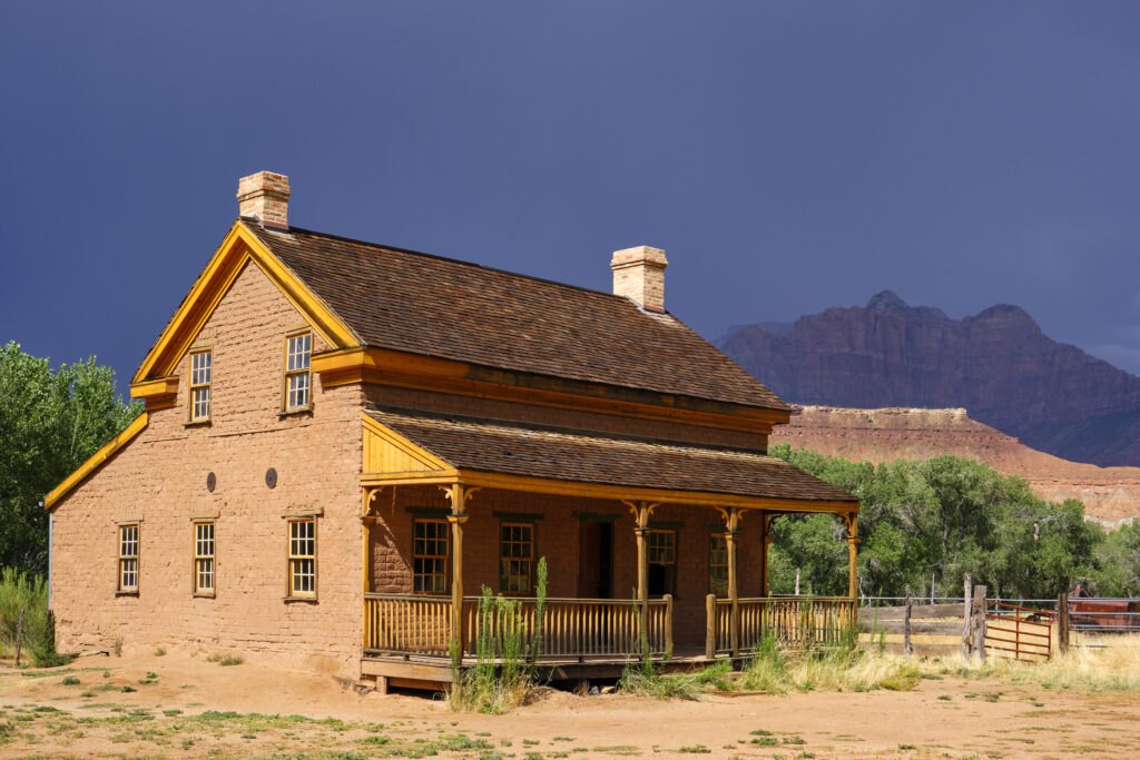 United States of America, Utah, Grafton Ghost Town. Abandoned building in an abandoned ghost town in Utah.