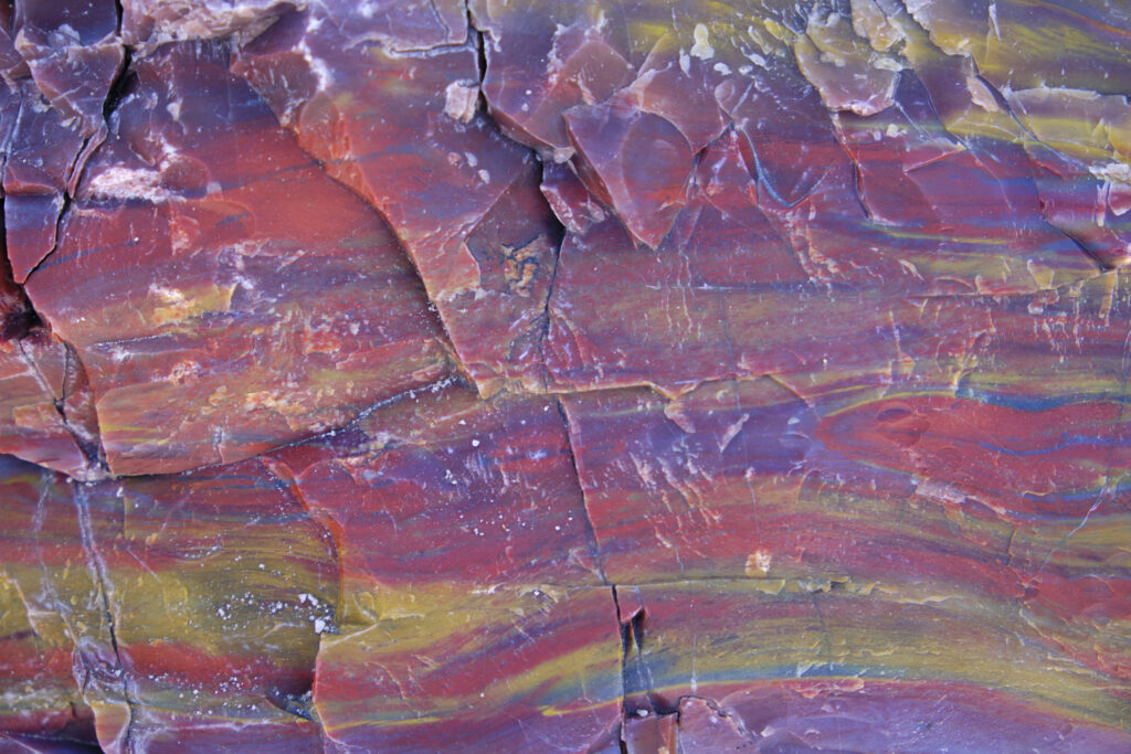 United States of America, Ariziona, Petrified Forest National Park. The surreal, colourful landscape of the Painted Desert in the Petrified Forest National Park.