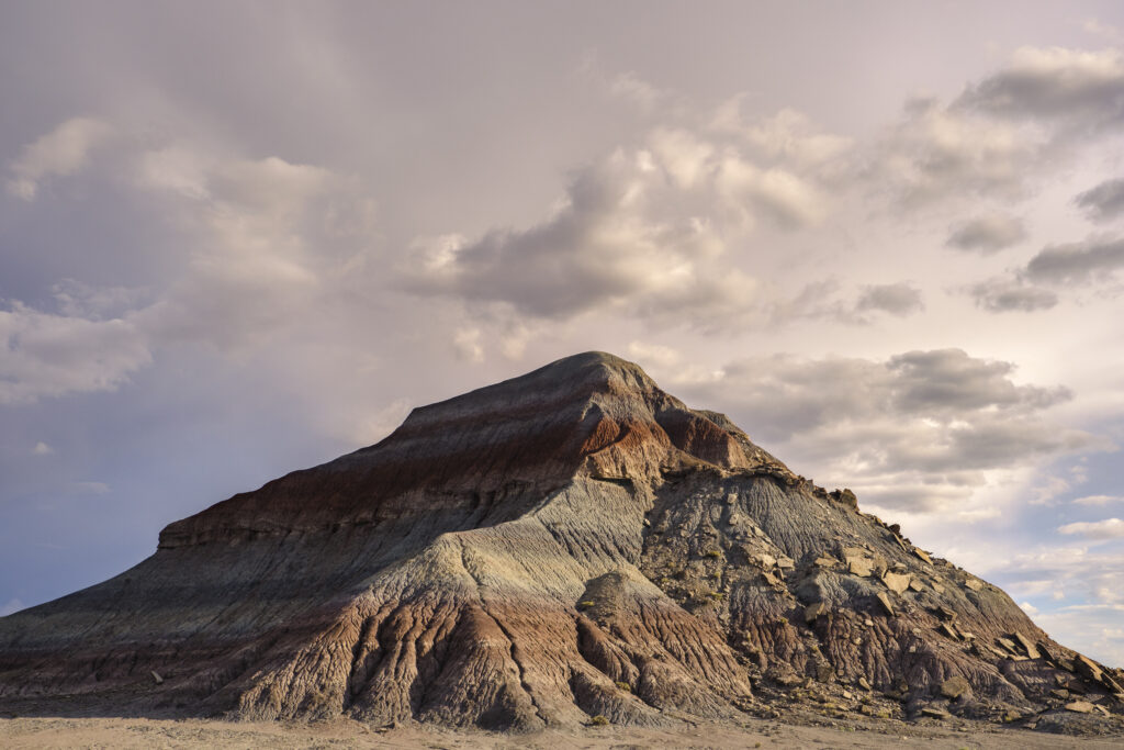 United States of America, Ariziona, Petrified Forest National Park. The surreal, colourful landscape of the Painted Desert in the Petrified Forest National Park.