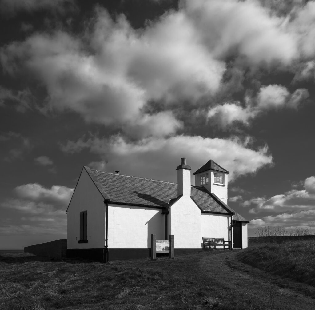 England, Northumberland, Seaton Sluice. The watch house museum located on the headland at Seaton Sluice.