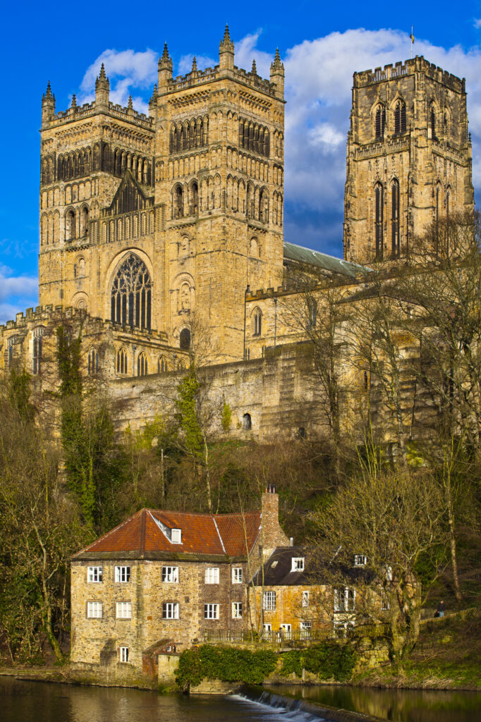 England, County Durham, Durham City. Fulling Mill,on the banks of the River Wear, below Durham Cathedral.