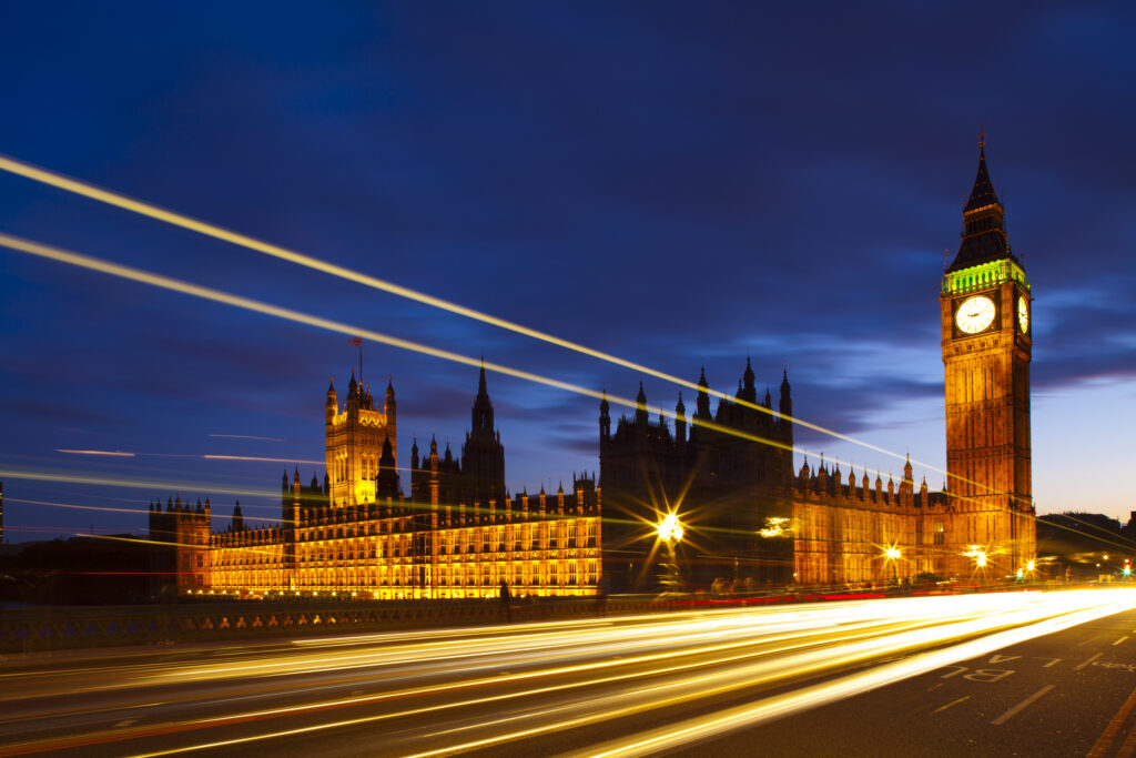 England, Greater London, City of Westminster. The iconic "Big Ben" also known as the Clock Tower, part of the House of Parliament building (also known as the Palace of Westminster), located in the City of Westminster, London.
