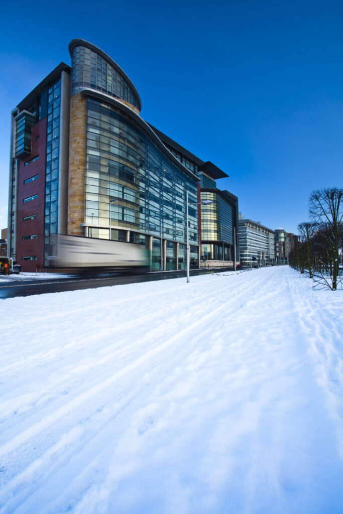 Scotland, Glasgow, Glasgow City. Modern development near the Clyde Quayside redevelopment area.
