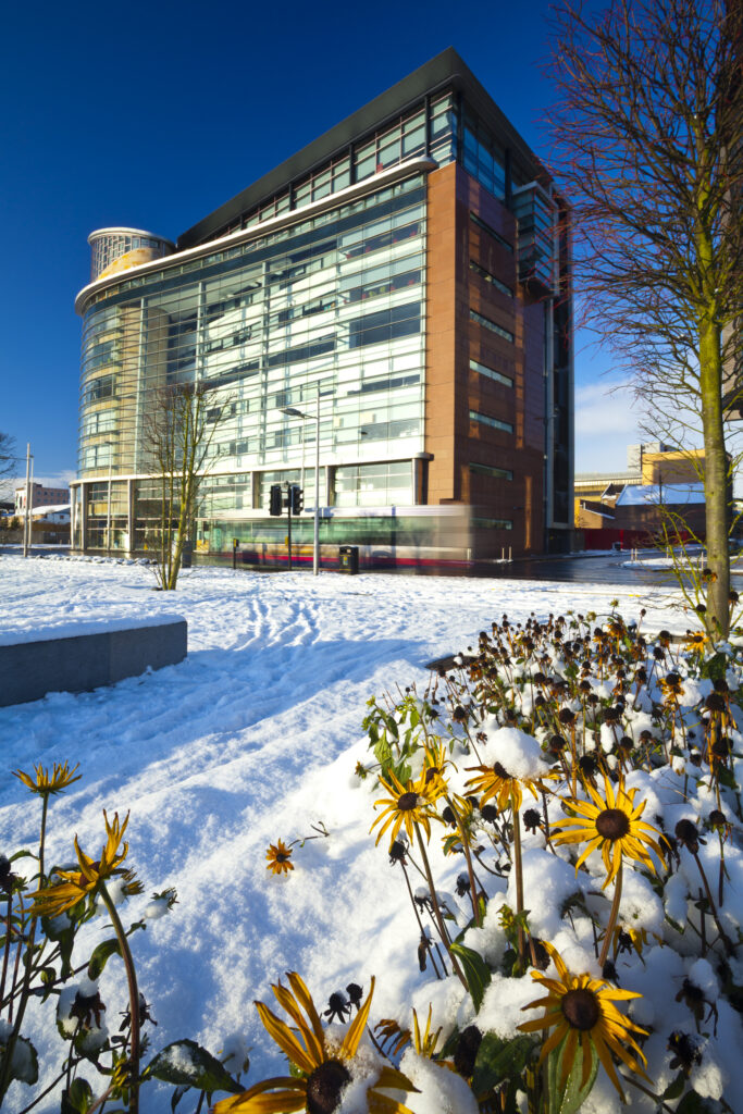 Scotland, Glasgow, Glasgow City. Modern development near the Clyde Quayside redevelopment area.
