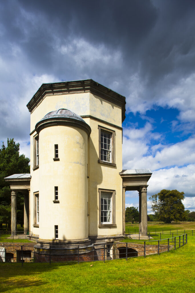 England, Staffordshire, Shugborough Hall. The Tower of the Winds at the National Trust Shugborough Estate.