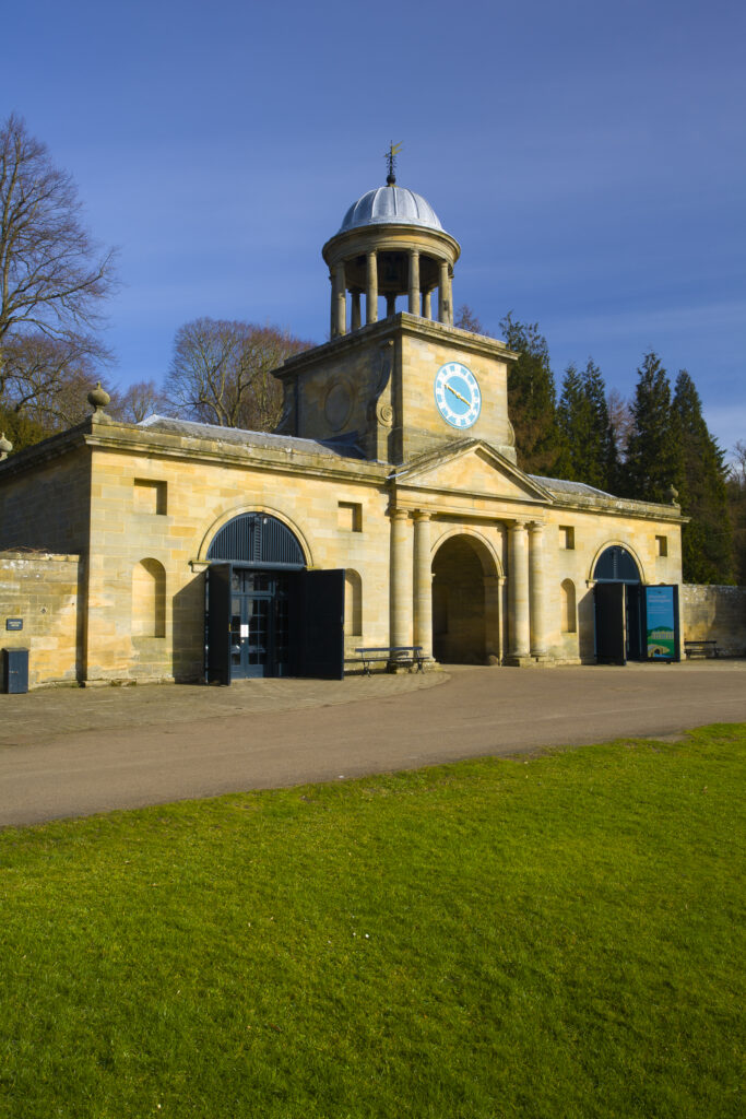 England, Northumberland, Wallington. The Clock Tower (completed in 1754) at the Wallington Hall National Trust property in Northumberland.