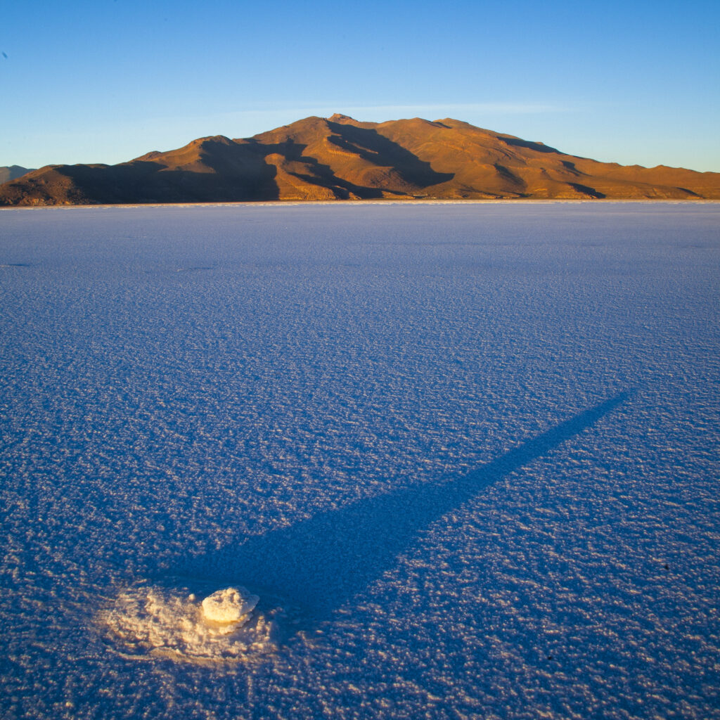 Bolivia, Southern Altiplano, Salar de Uyuni. The worlds largest and highest salt flat, The Salar de Uyuni, viewed at dawn.