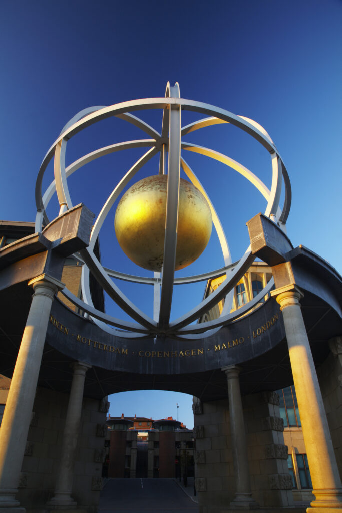 The Swirle Pavillion located along the regenerated Newcastle upon tyne quayside.