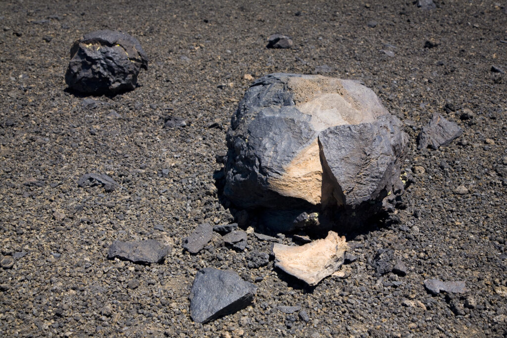 Argentina, Mendoza, Parque Provincial Payunia. The barren volcanic landscape of the reserve.