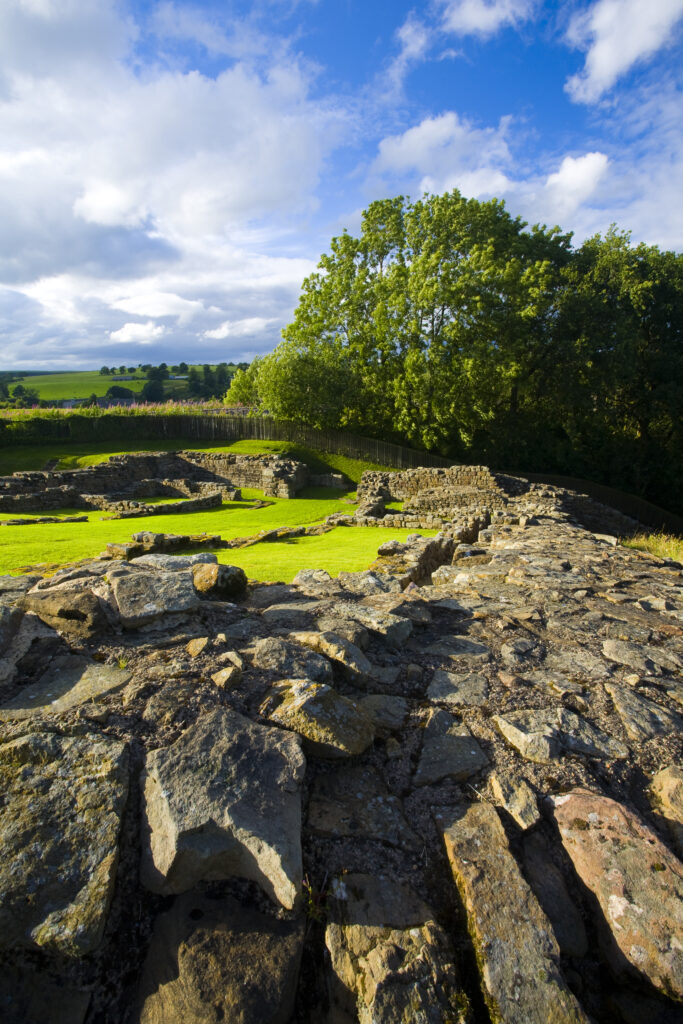England, Cumbria, Gilsland. Poltross Burn Milecastle part of the Hadrians Wall UNESCO World Heritage Site.