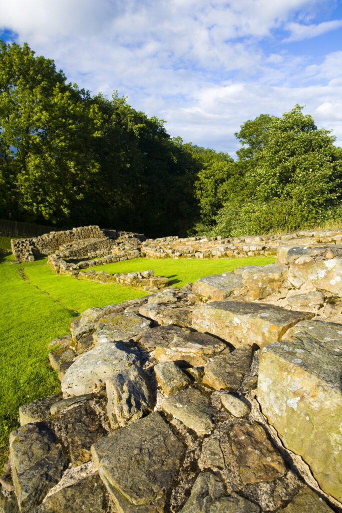 England, Cumbria, Gilsland. Poltross Burn Milecastle part of the Hadrians Wall UNESCO World Heritage Site.