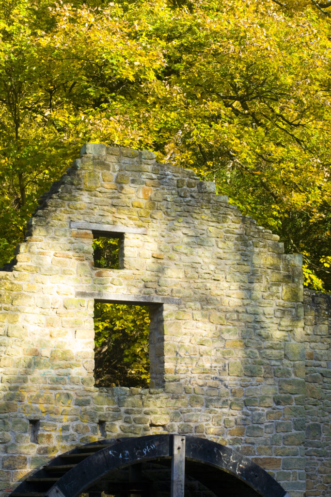 Mabel's Mill, a water corn mill of the Ridleys, existed here by 1739. From circa. 1848 called Heaton Mill. A flint mill from mid to late 19th Century. Acquired by Lord Armstrong in 1862.