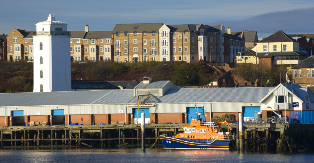 England, Tyne & Wear, North Shields. Tynemouth RNLI station located on the East Quayside at North Shields.
