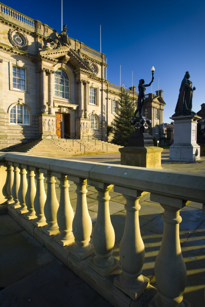 England, Tyne & Wear, South Shields. South Shields Town Hall, opened in 1910 and often used in Catherine Cookson television dramas.