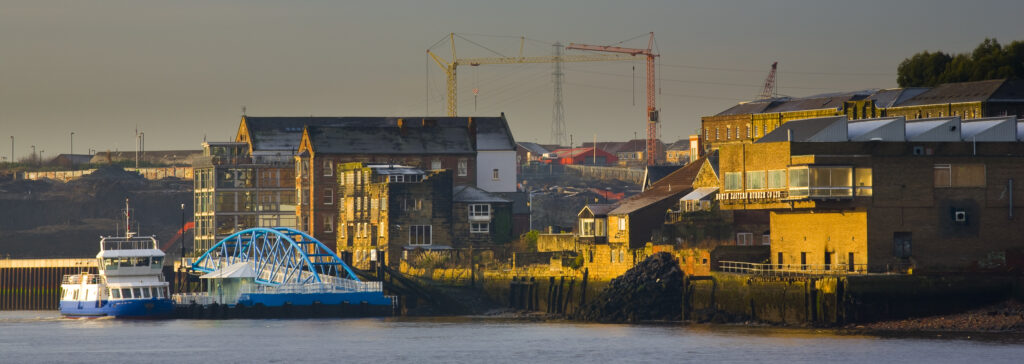 England, Tyne & Wear, North Shields. The Shields Ferry offers a quick alternative for foot passengers trying to reach the other side of the Tyne.