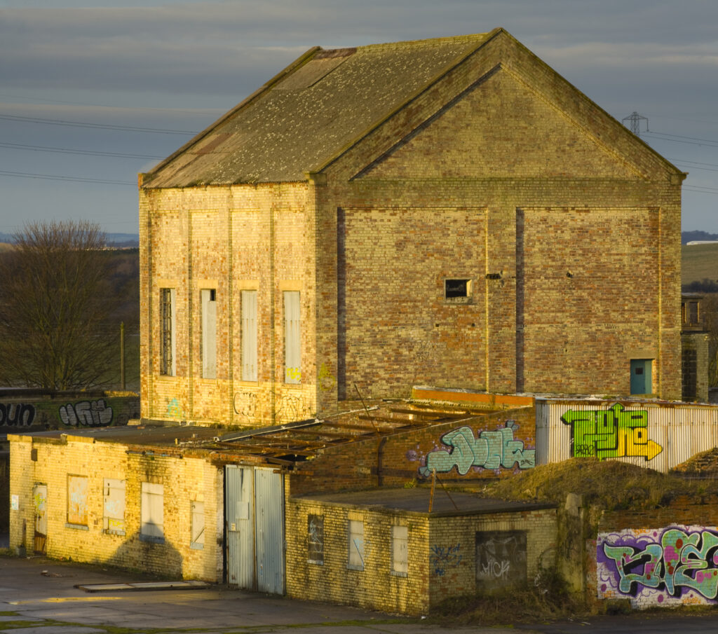 England, Tyne & Wear, East Holywell Colliery. Abandoned buildings from a bygone age - East Holywell Colliery near Backworth.