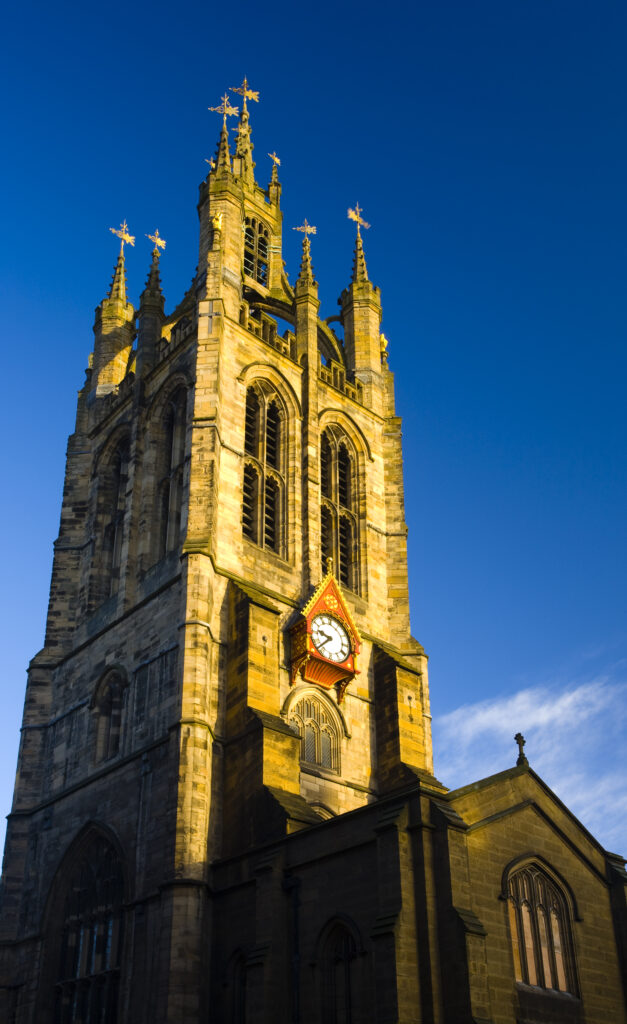 England, Tyne & Wear, Newcastle Upon Tyne. The Cathedral Church of St. Nicholas in Newcastle upon Tyne was originally the fourth largest parish church to be found in England before becoming a cathedral on the 25th July 1882.